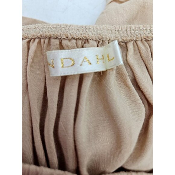 NWOT Indah Beige Rayon Skirt Womens L Mini Pull On - Picture 3 of 5